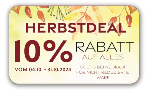 10% Rabatt Oktober